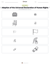 Adoption of the Universal Declaration of Human Rights printable worksheet preview