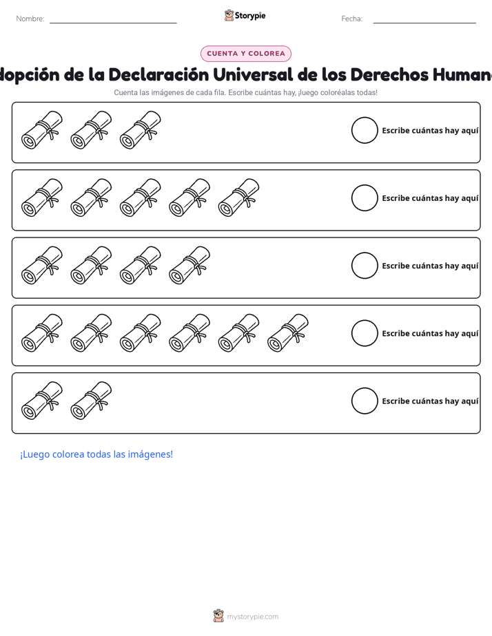 Contar y Colorear