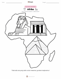 Halaman mewarnai Afrika untuk anak-anak