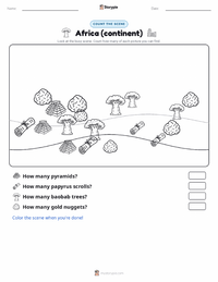 Africa (continent) printable worksheet preview