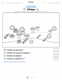 Aperçu de la feuille de travail imprimable Afrique