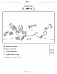 Anteprima della scheda stampabile di Africa