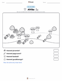 Afrika afdrukbare werkblad voorbeeld