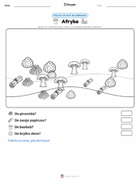 Podgląd drukowalnego arkusza ćwiczeń Afryka