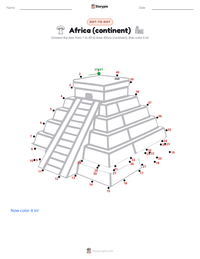 Africa (continent) printable worksheet preview