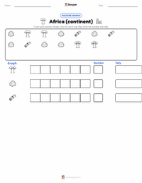 Africa (continent) printable worksheet preview