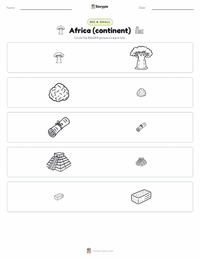 Africa (continent) printable worksheet preview