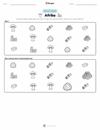 Afrika druckbare Arbeitsblatt Vorschau