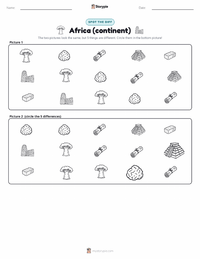 Africa (continent) printable worksheet preview