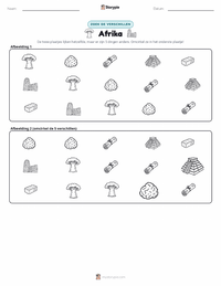 Afrika afdrukbare werkblad voorbeeld