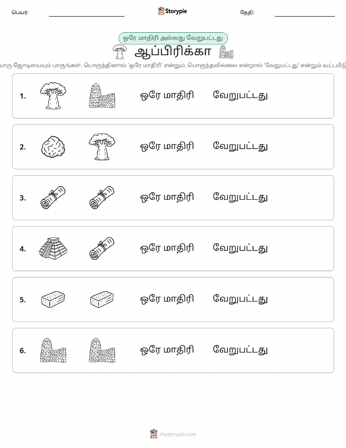 அதே அல்லது மாறுபட்டது