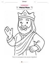 Mansa Musa coloring page for kids
