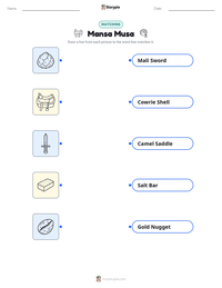 Mansa Musa printable worksheet for kids