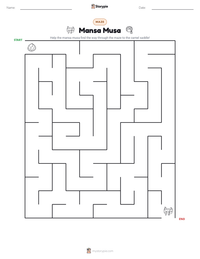 Mansa Musa printable worksheet preview