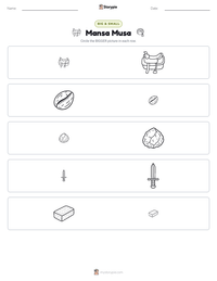 Mansa Musa printable worksheet preview