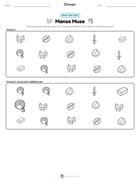 Mansa Musa printable worksheet preview