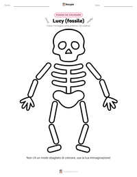 Anteprima della scheda stampabile di Lucy (fossile)
