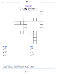 Lucy (fossil) printable worksheet preview