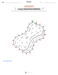 Podgląd drukowalnego arkusza ćwiczeń Lucy (skamieniałość)
