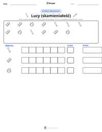 Podgląd drukowalnego arkusza ćwiczeń Lucy (skamieniałość)