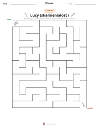 Podgląd drukowalnego arkusza ćwiczeń Lucy (skamieniałość)