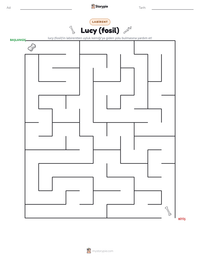 Lucy (fosil) yazdırılabilir çalışma sayfası önizlemesi