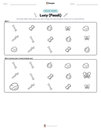 Lucy (Fossil) druckbare Arbeitsblatt Vorschau