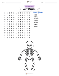 Anteprima della scheda stampabile di Lucy (fossile)