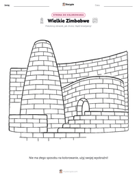 Podgląd drukowalnego arkusza ćwiczeń Wielkie Zimbabwe