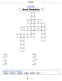 Great Zimbabwe printable worksheet preview