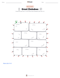 Great Zimbabwe printable worksheet preview