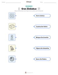Vista previa de la hoja de trabajo imprimible de Gran Zimbabue