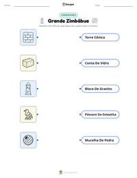 Prévia da folha de atividades imprimível Grande Zimbábue
