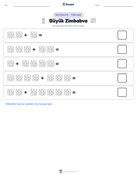 Büyük Zimbabve yazdırılabilir çalışma sayfası önizlemesi