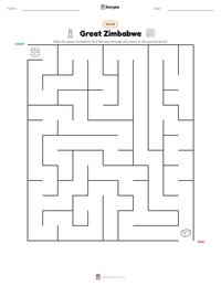 Great Zimbabwe printable worksheet preview
