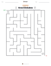 Aperçu de la feuille de travail imprimable Grand Zimbabwe