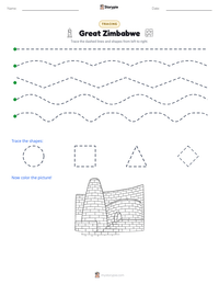 Great Zimbabwe printable worksheet preview