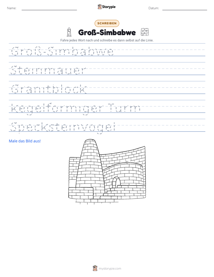 Schreibübung