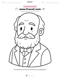 Vista previa de la hoja de trabajo imprimible de James Prescott Joule