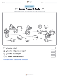 Vista previa de la hoja de trabajo imprimible de James Prescott Joule