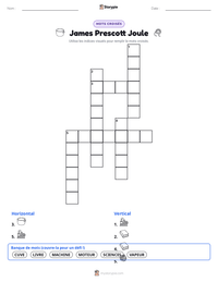 Aperçu de la feuille de travail imprimable James Prescott Joule