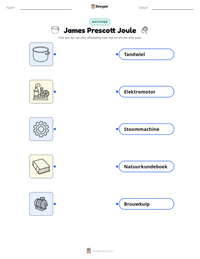 James Prescott Joule afdrukbare werkblad voorbeeld