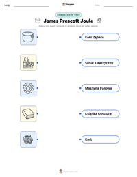 Podgląd drukowalnego arkusza ćwiczeń James Prescott Joule