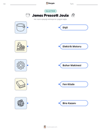 James Prescott Joule yazdırılabilir çalışma sayfası önizlemesi