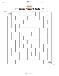 Vista previa de la hoja de trabajo imprimible de James Prescott Joule