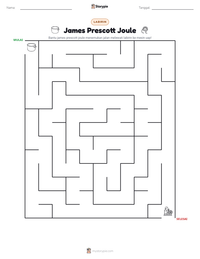 Prabaca lembar kerja cetak James Prescott Joule