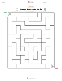 James Prescott Joule afdrukbare werkblad voorbeeld