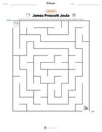 Prévia da folha de atividades imprimível James Prescott Joule