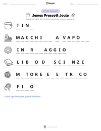 Anteprima della scheda stampabile di James Prescott Joule