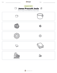 Aperçu de la feuille de travail imprimable James Prescott Joule
